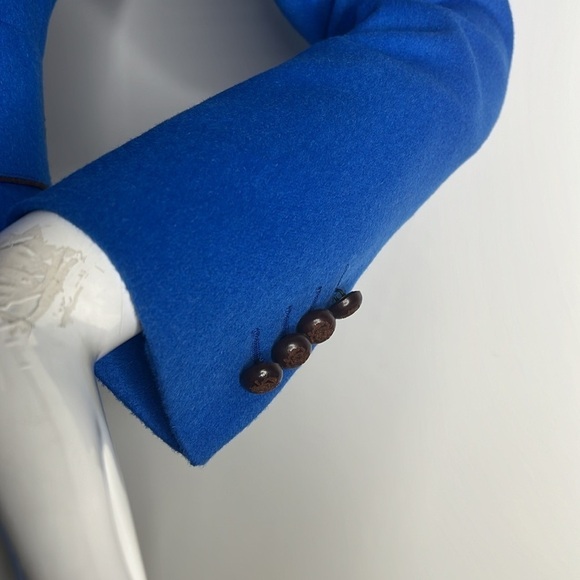 Algo of Switzerland Sz 32 / US 4 Electric Blue Cashmere Fitted Blazer - New - Picture 8 of 11
